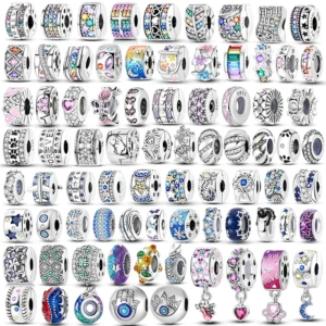 Sterling Silver Clover Clip Charm 1