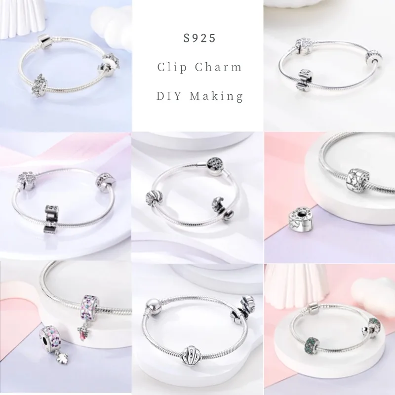 Sterling Silver Clover Clip Charm 6