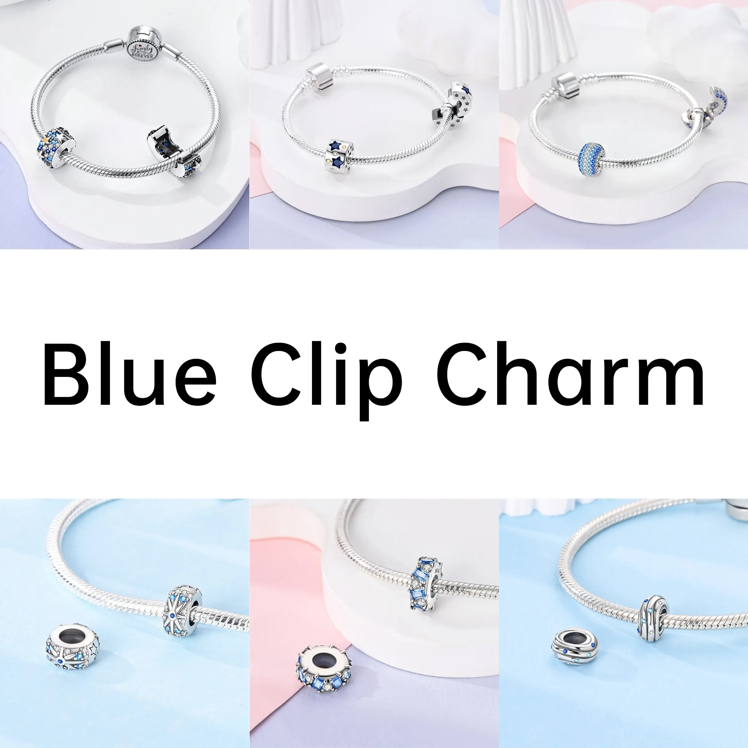 Sterling Silver Clover Clip Charm 4